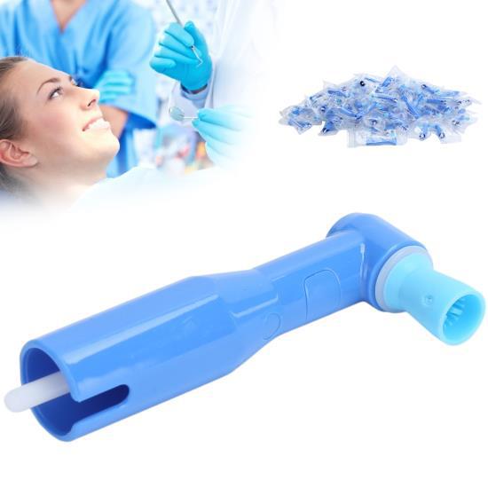 100 шт./кор. одноразовый полировщик для зубов, отбеливание полости рта, полирующий аксессуар, синий (Жесткая чашка) 