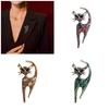 Elegant Rhinestones Cats Brooch Enamel Animal Lapel Pin Stylish Business Event Accessory for Fashion Enthusiasts