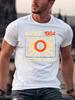 Unisex O Neck Tee 1984 Fiction Eye Graphic Print Cotton Short Sleeve Loose Summer Street Soft Breath Daily Casual Basic Wear Top