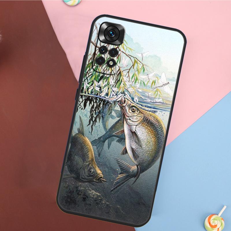 Чехол для рыбалки с изображением карпа для Xiaomi Redmi Note 14 13 12 9 10 11 Pro 9S 10S 11S 12S Redmi 14C 10C 12C 13C