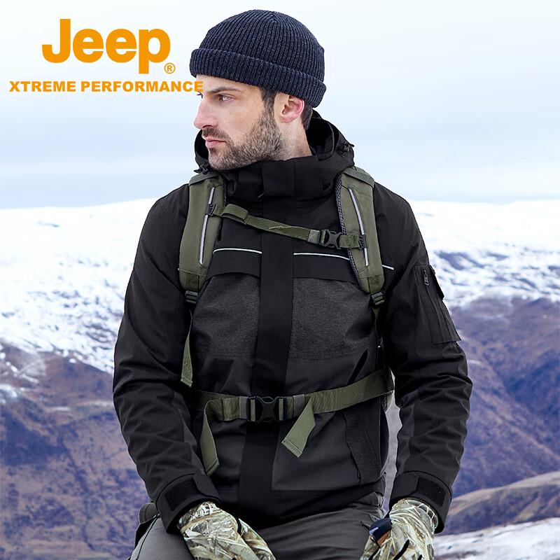 Jeep Мужская теплая куртка 3-в-1 для активного отдыха с флисовой подкладкой