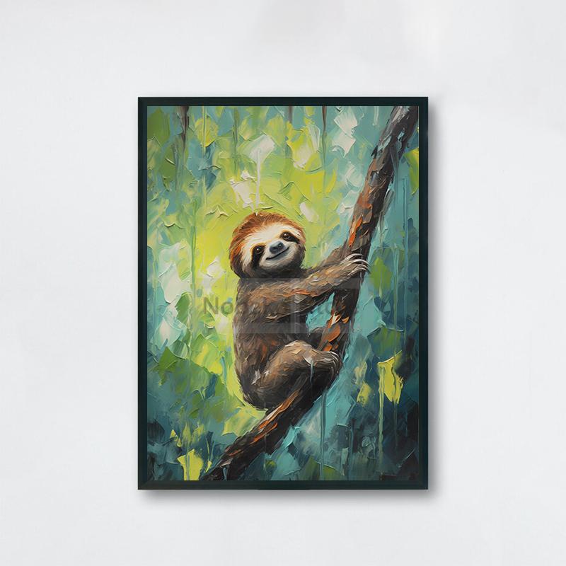Милые детские плакаты с животными Милые принты с дикой природой Картина маслом на холсте Лесные настенные художественные картины Украшения для детской комнаты