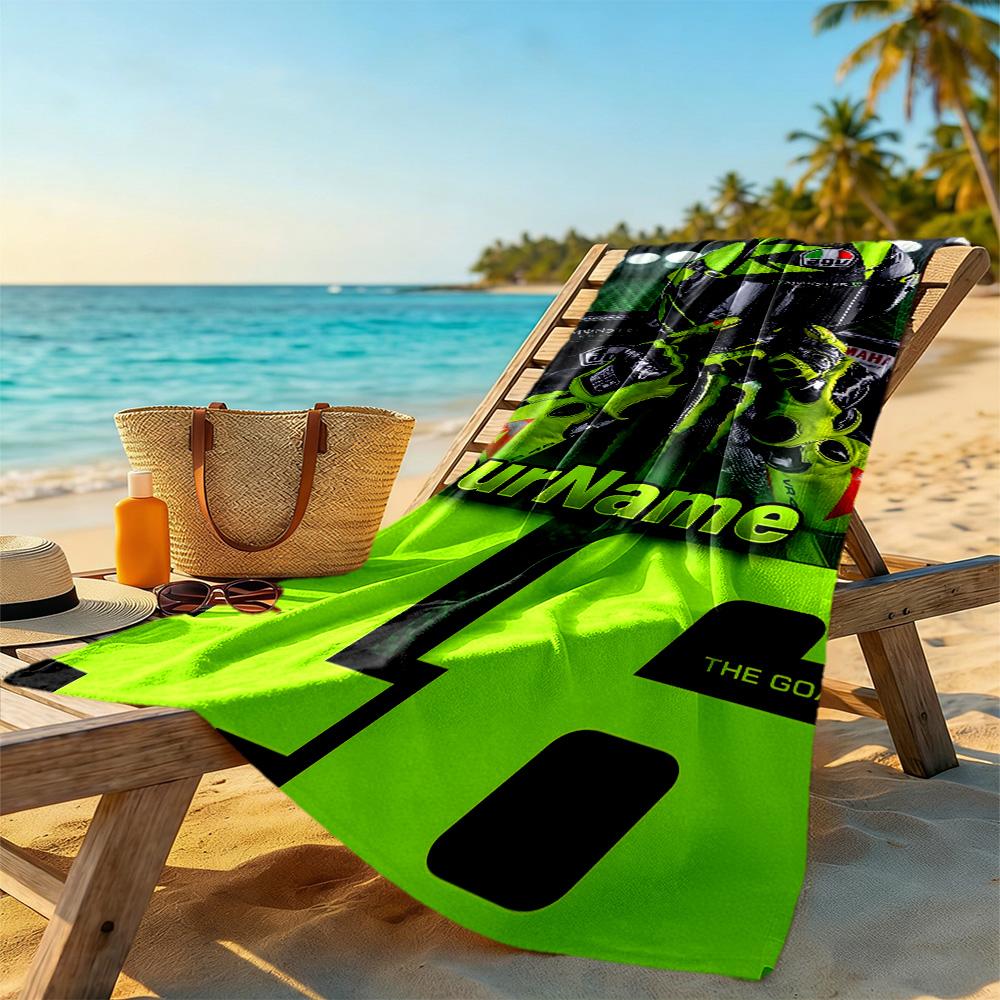 Doctor46 Customizable Name Beach Towel Soft Durable Quickdry For Beach Bathroom Outdoor Swimming Pool Camping Picnic Yoga Diving Vacation Accessories