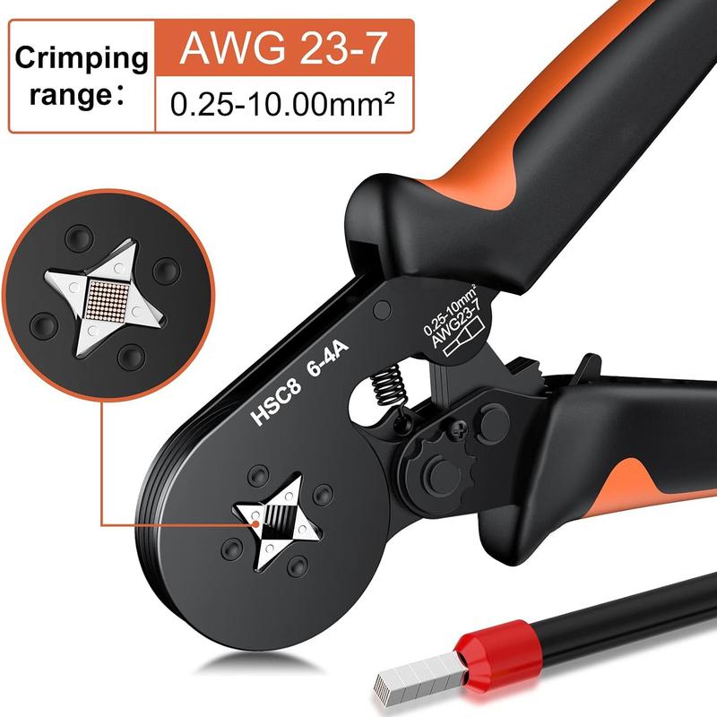 Tubular Terminal Crimping Pliers HSC8 6-4A Crimper Wire Mini Ferrule Crimper Tools Household Electrical Kit With Box