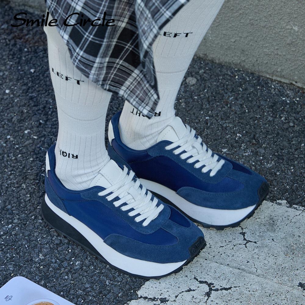 Модные женские кроссовки на шнуровке, высокие кроссовки, удобные повседневные туфли с толстой подошвой