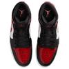 Jordan Air Jordan 1 Лакированная кожа, Кожаные кроссовки на средней высоте, Винтажные баскетбольные кроссовки, Мужские, Черно-красно-белые, HV4091-006