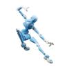 Stickybones Drawing Doll Action Figure with Magnet and Art Figure (Glacier Blue)