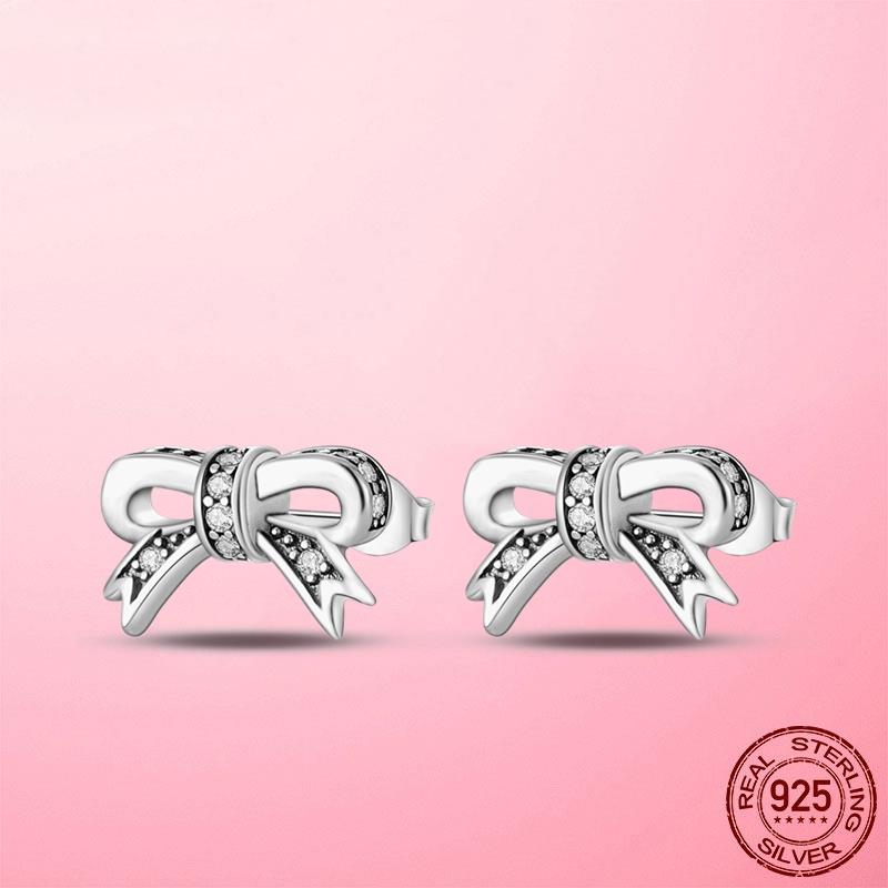 Серьги Серебряные серьги 925 пробы Геометрические серьги-гвоздики для женщин Свадебные серьги в корейском стиле S925 Изящные ювелирные изделия Тенденция