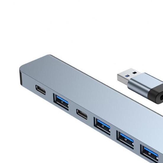 Type C Hub Data Transmission Multiport Adapter Driver-free 7 In 1 USB C