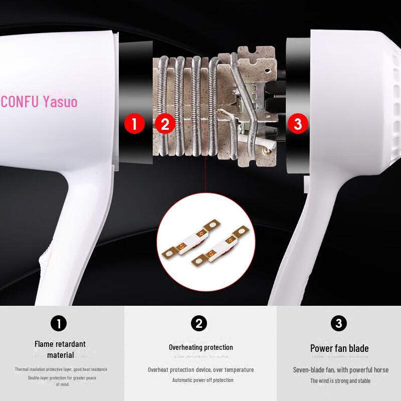 Настенный фен высокой мощности Kangfu для ванных комнат в гостиницах