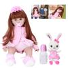 Reborn Toddler Silicone Baby Girl Doll Vivid Creativity Present Beautiful Baby Toy 60cmBrown Eyes