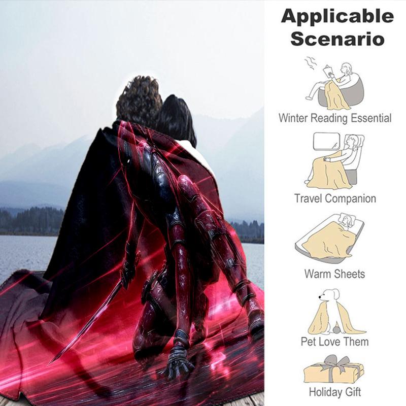 Dead-pool Blanket Flannel Throw for Sofa, Travel, Camping, Livingroom, Office, Chair and Bed Soft and Warm Holiday Birthday gifts