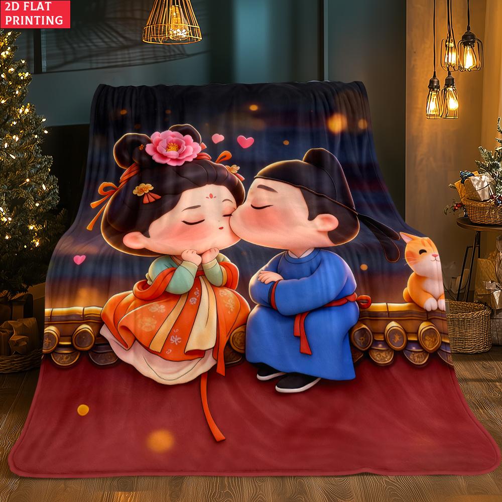 Little Couple thin Flannel Blanket for Bedrooms,Living Rooms,Sofas Blankets,Lunch Breaks,Picnics,blankets fluffy custom blanket