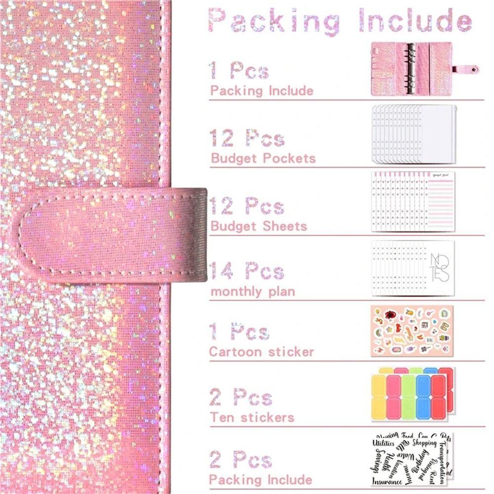 Pockets Cash Envelopes A6 Size Binder Notebook Cash Book Binder Budget Budget Planner Notebook