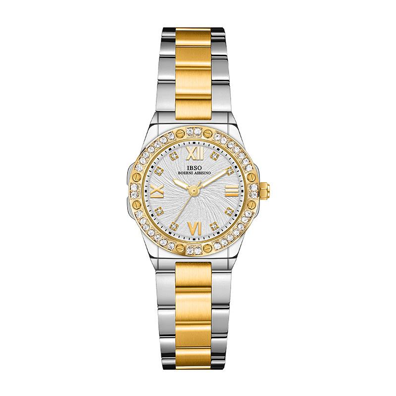 1301 Light Luxury Fashion Steel Belt Diamond Women's Watch High Sense Rome
