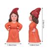 Landscape Female Goblin Statue Miniature Dwarf Figurine Fairy Garden Decorations Riding Pig Gnome