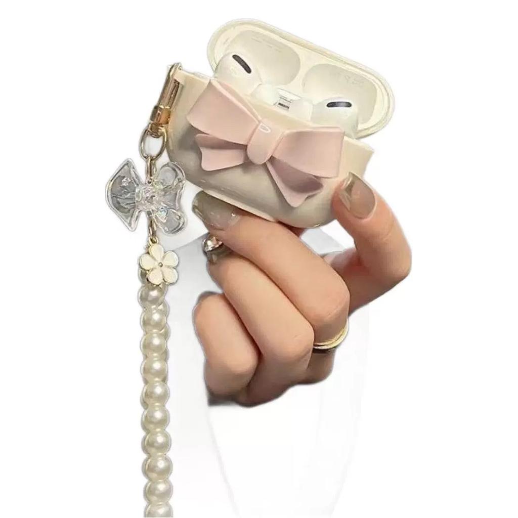 Ins glitter bow for Apple AirPods 1 generation Bluetooth headset case Apple Pro1 headphone case