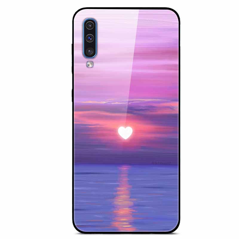 Для Samsung A70 A50 A50S A30S Чехлы A34 A14 A54 5G Модный Закаленное Стекло Жесткая Задняя Крышка Для Samsung Galaxy A7 A6 A8 2018 Coque