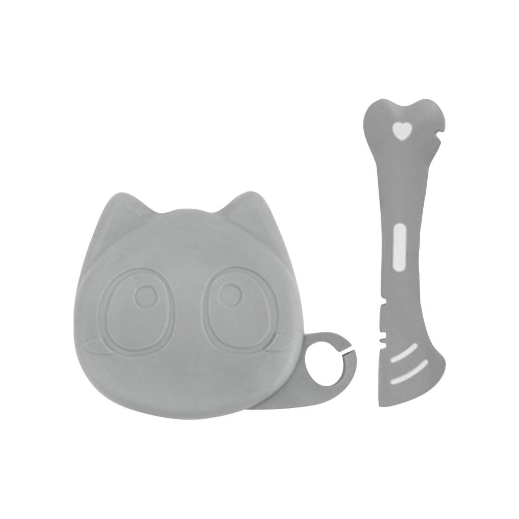 Silicone Cat And Dog Food Can Lid And Scoop, Pet Cat Supplies Set, Cute Shape Cat Wet Food Scoop Can Opener/Scoop Universal Can Lid