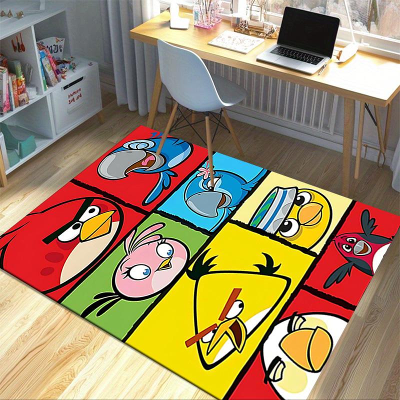 Angry Birds Characters Collage Carpet For Playroom Bedroom Living Room Sofa Home Decorkids Game Area Rug Nonslip Floor Mat