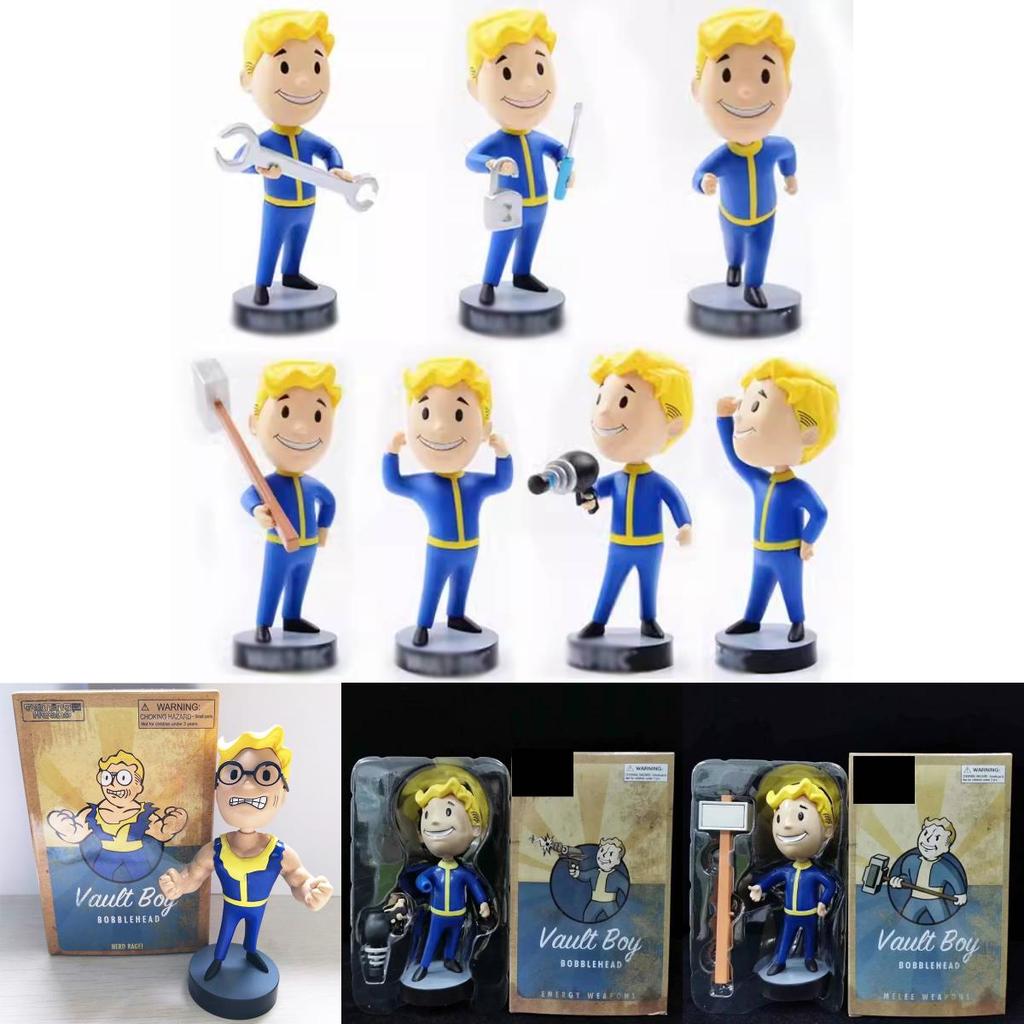 Detailed Vault Boy Fallout Mini Statue Handcrafted Display Piece