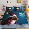 Christmas Dog Three-Piece 3D Digital Printing Home Textile Bedding Spot