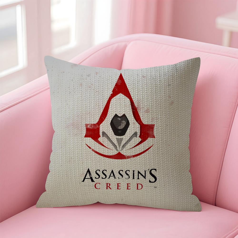 A-Assassin's Creed Игровая Наволочка На Подушку Натуральный Лен Наволочка Двусторонний Принт Декоративная Наволочка На Диван Домашний Декор Подарок