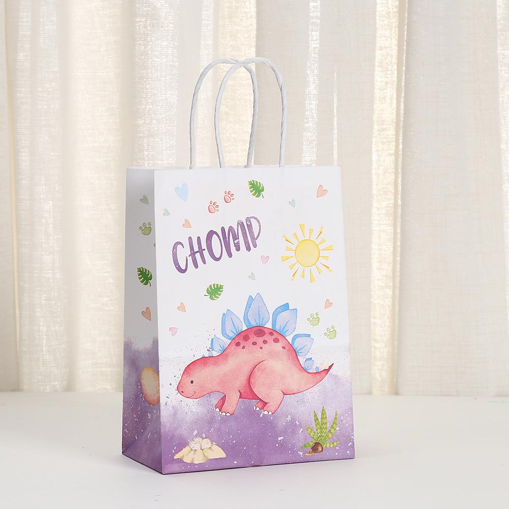 StoBag, Многоразовые бумажные сумки-тоут с динозаврами, 12/30 шт., Идеально подходят для Дня защиты детей, Детских дней рождений и подарков!