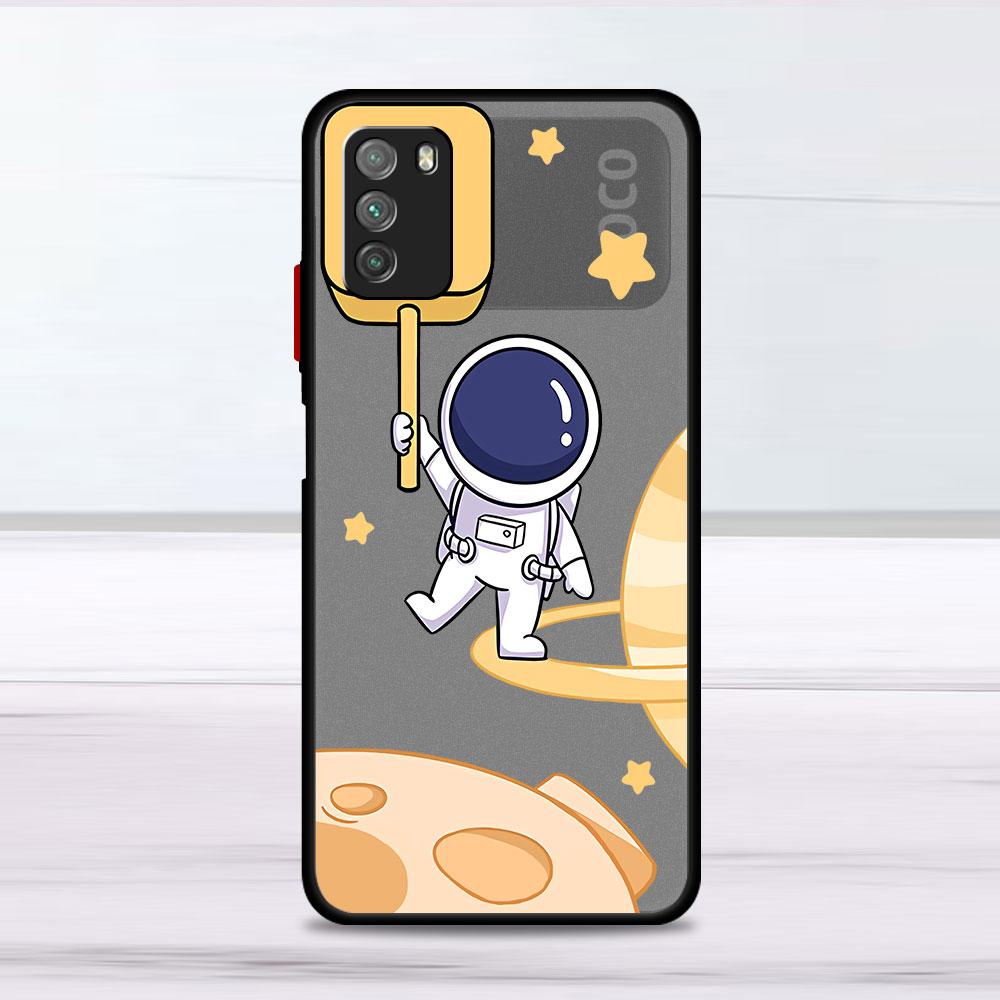 Милый мультяшный чехол с планетой-астронавтом для Xiaomi Mi Poco X3 NFC M3 11 10 12 9T 11T 10T Pro Note 10 Lite Матовые твердые чехлы для телефона