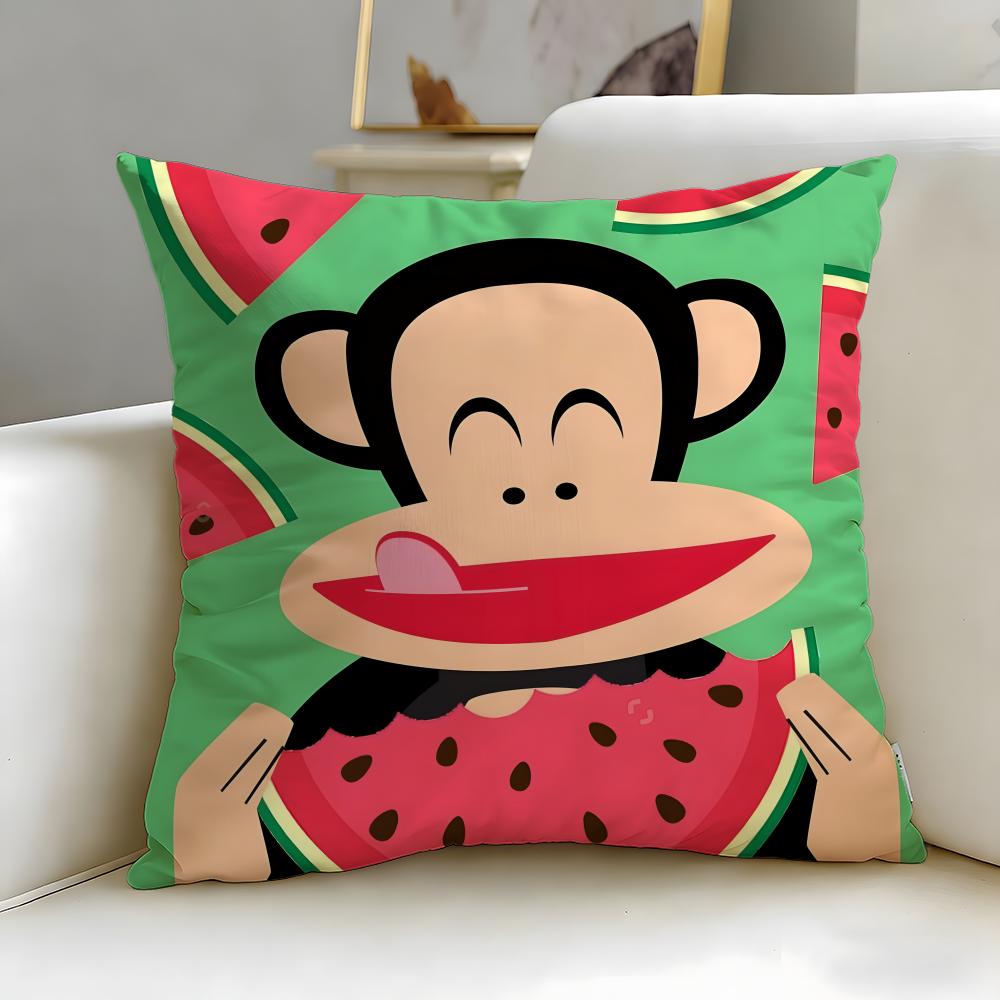 classic brand Paul Frank Cushion Cover Soft EasyWash Pillow Case Versatile for Couch Bed Travel and Office