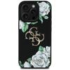 Guess Grained Roses Big 4G logo case for iPhone 16 Pro Max black