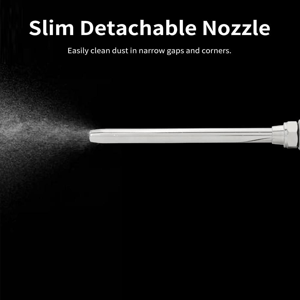 High Flow Air Blow Gun with Extended Nozzle Pneumatic Air Compressor Accessories Dust Cleaning Tool