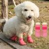 4PCS/SET Breathable Dog Non-slip Shoes Soft Sole Pet Foot Cover Pet Rain Boot for Four Seasons