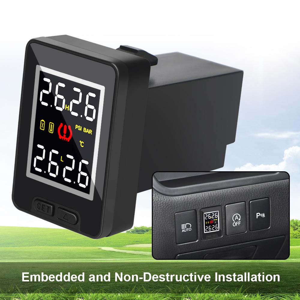 Экономьте топливо Система контроля давления в шинах Автомобильный TPMS для Toyota 4 шт. Внешний / Внутренний датчик Водонепроницаемый Беспроводной