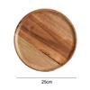Made of Solid Wood Dishes Simple Japanese Style Design Trays Decorative Household Use Large Capacity Round Food Plate Dish Tray