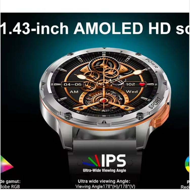 2025 AK59 Смарт-часы Bluetooth-звонок 1,43-дюймовый HD AMLOED экран Пульс 400 мАч Большая батарея Мужские Женские Смарт-часы для спорта на открытом воздухе