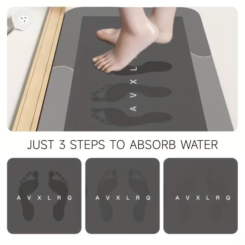 60*90см Нескользящий Впитывающий Диатомитовый Коврик для Ванной Комнаты, Мягкий и Сверхвысококачественный Быстросохнущий Коврик для Душа