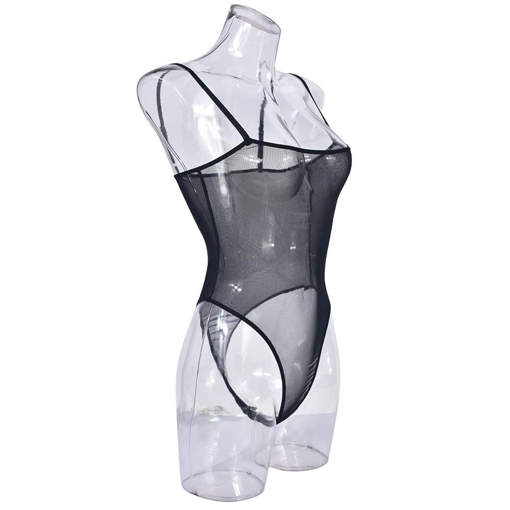 Spicy Girl Style Mesh Sheer Jumpsuit Mesh Hollow Women Lingerie Thin Mesh Bodysuit Women