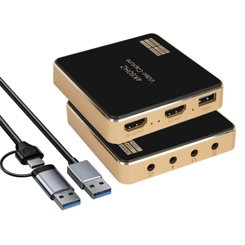 Металлическая карта видеозахвата 4K60 Гц USB 3.0 Мгновенная настройка Совместима с несколькими системами