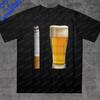 Beer and Smoke Funny TShirt Inappropriate Offensive Stupid Meme Graphic Printed Tshirt Short Sleeve Soft Y2K Unisex Unisex Clothing