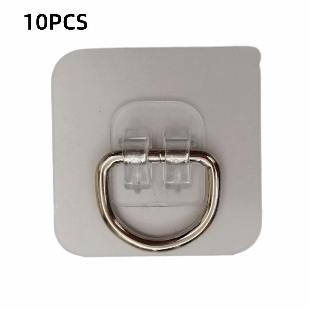 10PCS No-Drill Installation Triangular Wall Hook Traceless Plate Display Hanger Home Kitchen