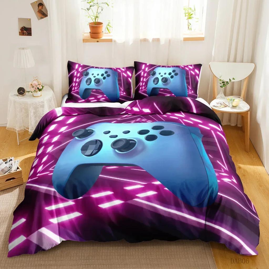 2025 Luxury New 3D Print Teens Video Games Duvet Cover King Gamepad Controller Bedding Set Youth Game Bedding Set Quilt Cover