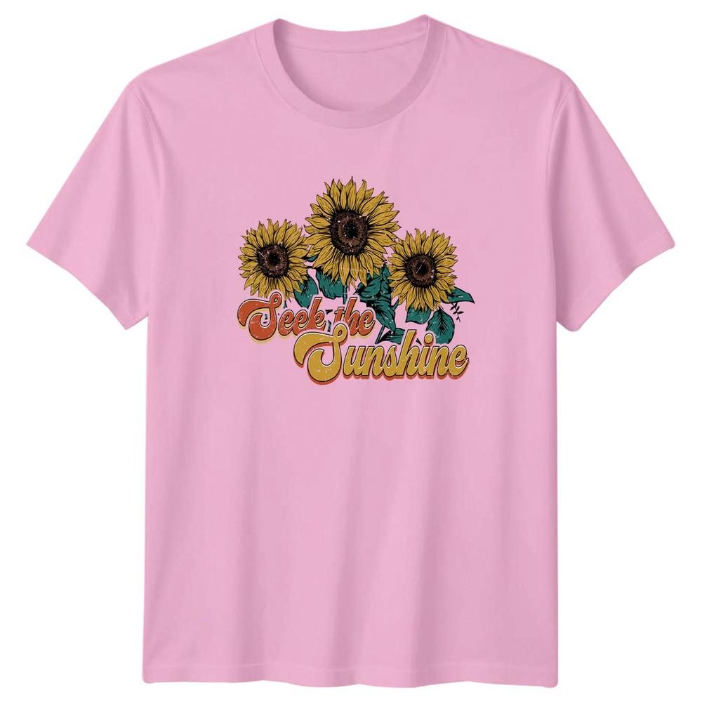 Seek The Sunshine Unisexs TShirt Floral Nature Gift For Her