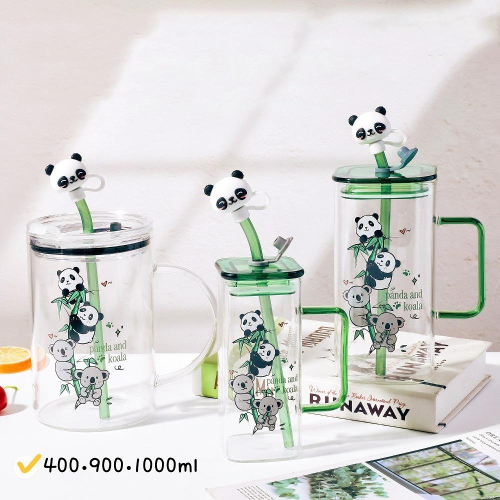 Прозрачный стеклянный стакан с крышкой и соломинкой, квадратный стакан для воды, стильная кофейная чашка, домашний бар