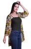 Moomaya Printed Georgette Beach Clothes For Women Short Shrug Cover Up