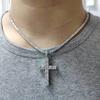European and American Hip-hop Jewelry Solid Large Cross Pendant Micro-inlaid Zircon Personality Hip-hop Men's Hip-hop Necklace