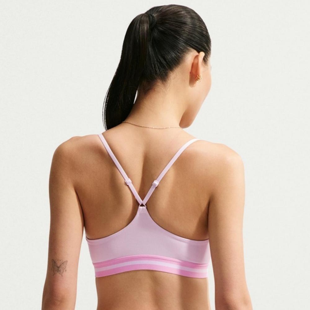 Nike Indy As W Nk Ls Логотип Бюстгальтер Мягкий Удобный Принт с Буквами Спортивный Бюстгальтер Женское нижнее белье IM9923-583