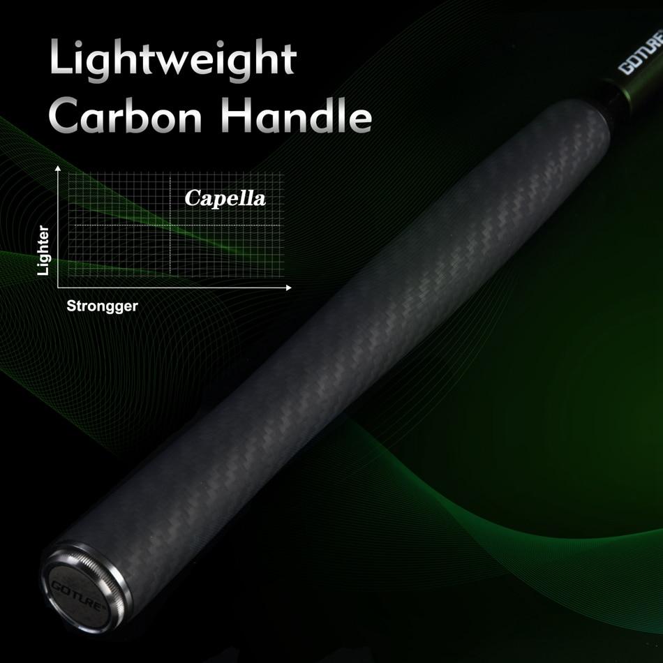 GOTURE 12-футовая классическая удочка Tenkara нахлыстом, комбинированная, супер легкая, портативная удочка для форели из углеродного волокна IM8 с набором приманок для лески