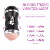 Male Masturbation Cup Real Vagina and Mouth Realistic Self Heating Automatic Masturbator Suction Cup Vagina Vibrator Sex Toys
