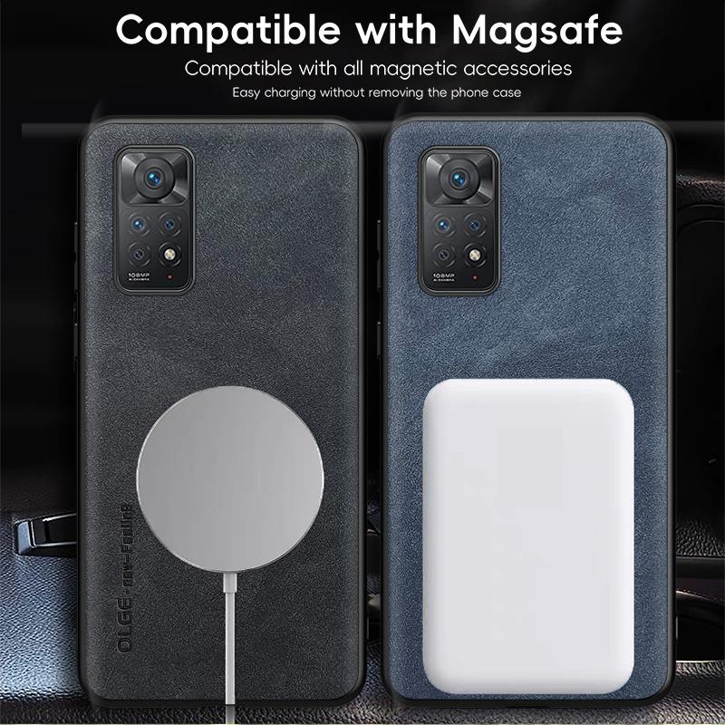 Magnetic Retro Leather Soft Case For Xiaomi Redmi Note 11S 11 Pro 4G 5G Global Version Wireless Charging Phone Case Cover